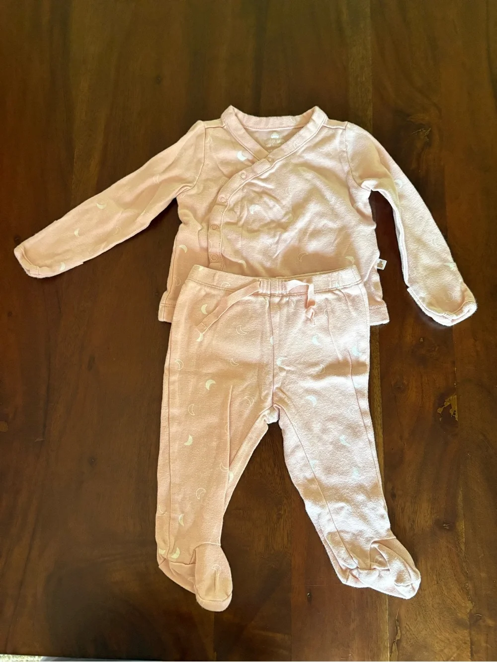 3-6 month BabyGap Pink Footed Two-Piece Set